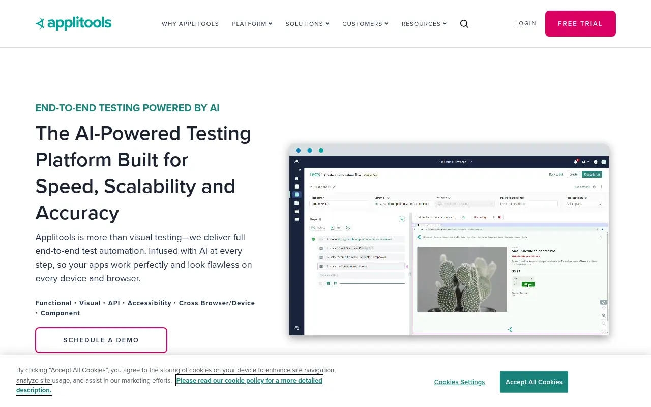 Applitools screenshot
