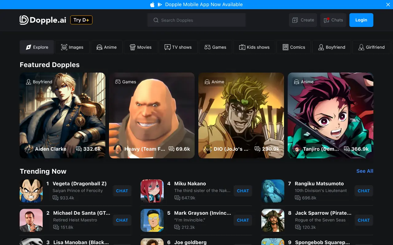 Dopple.ai screenshot