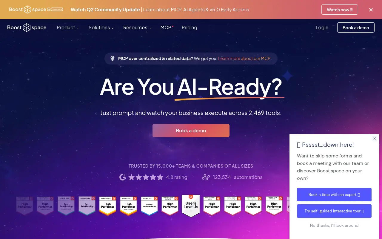 Boost.space screenshot