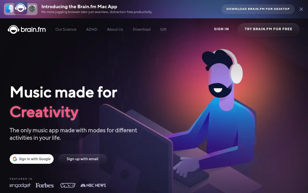 Brain.fm screenshot