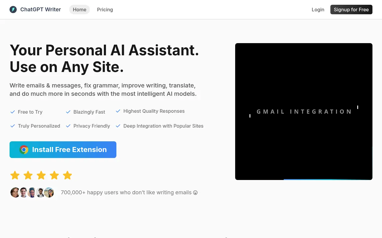 ChatGPT Writer screenshot