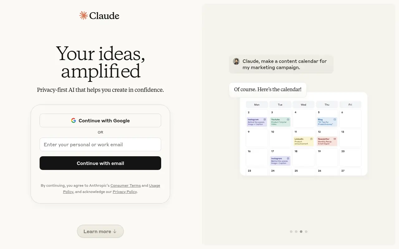 Claude screenshot