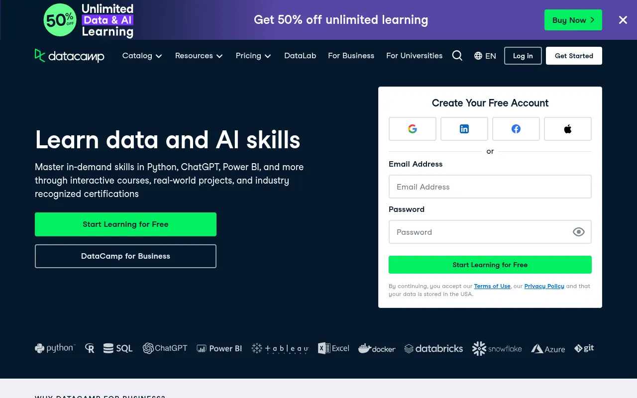 DataCamp screenshot