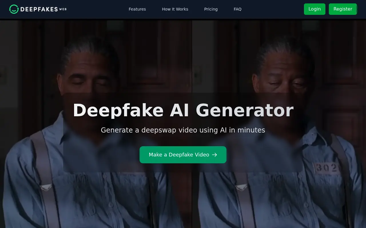 Deepfakes Web screenshot