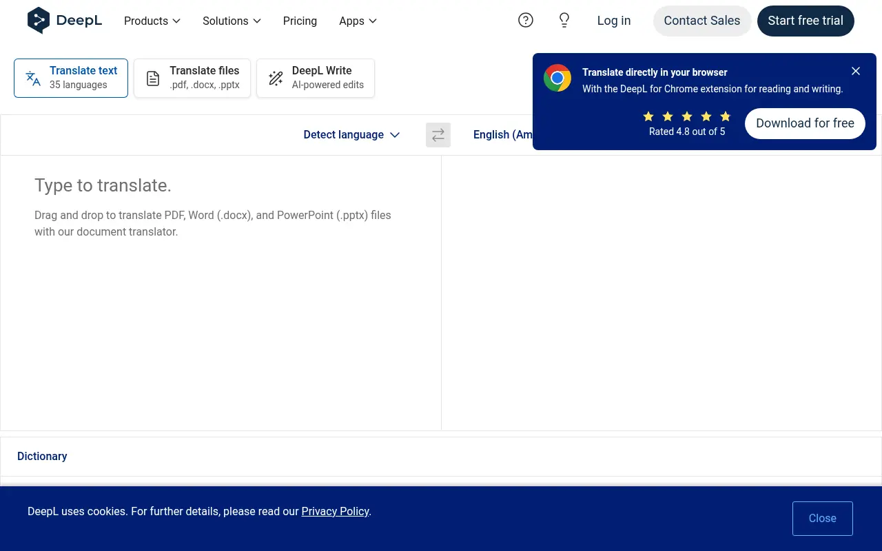 DeepL screenshot