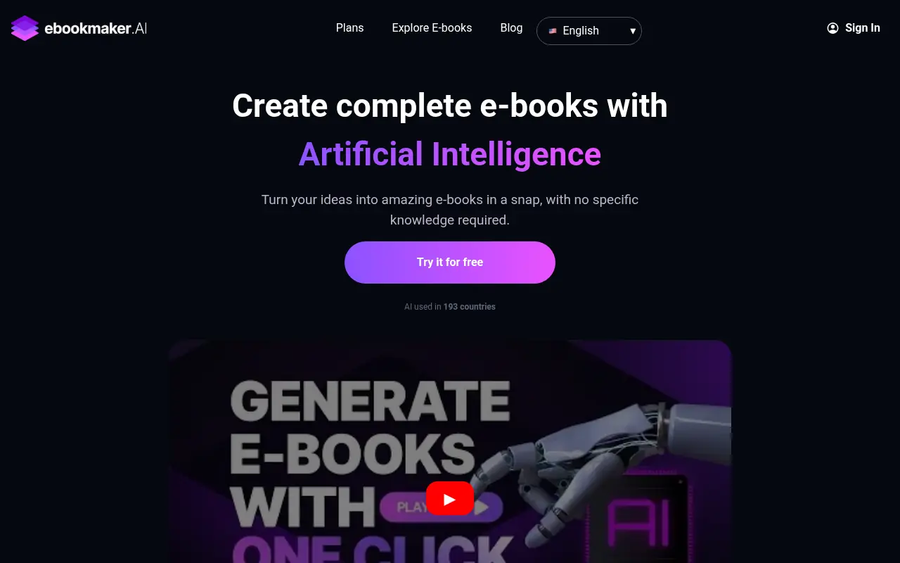 EbookMaker.ai screenshot
