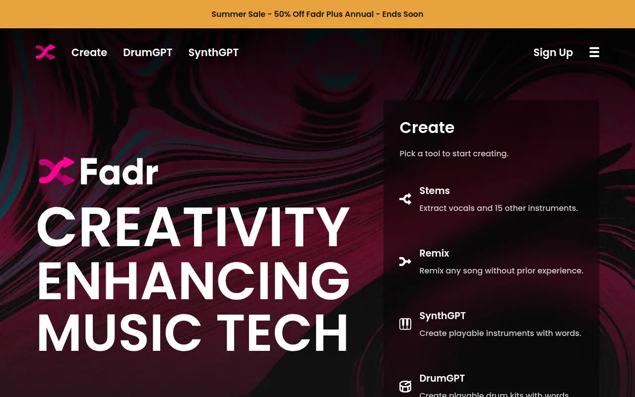 Fadr screenshot