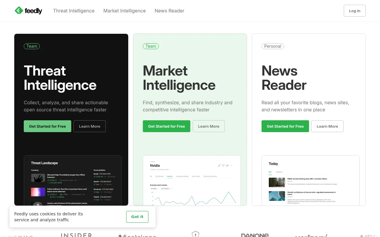 Feedly screenshot