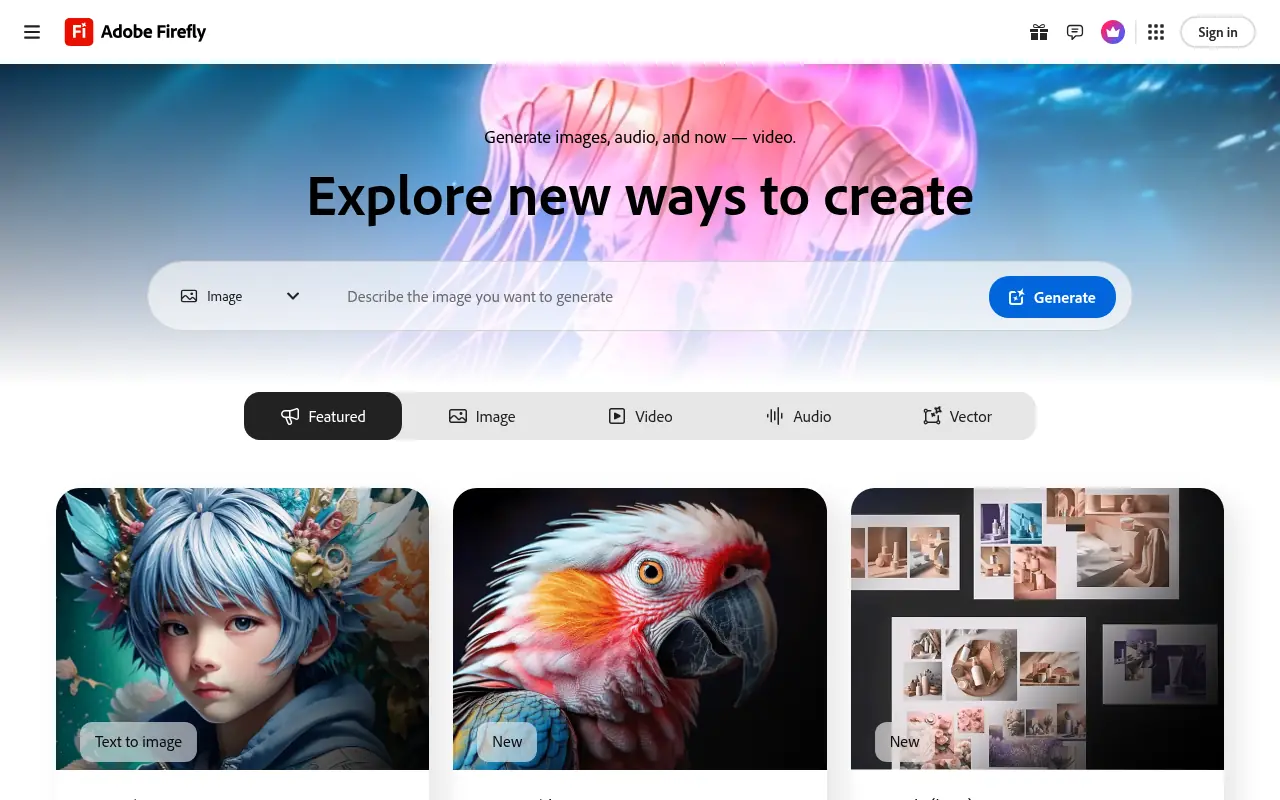 Adobe Firefly screenshot