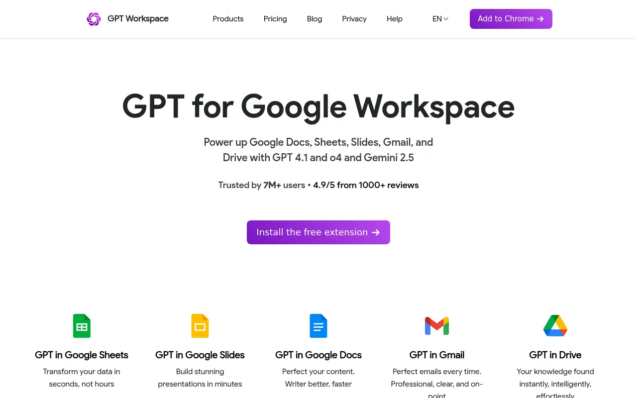 GPT Workspace screenshot