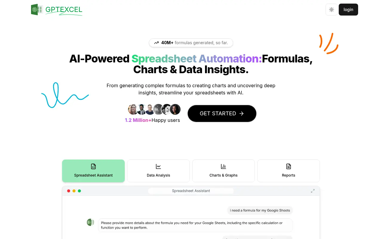 GPTExcel screenshot