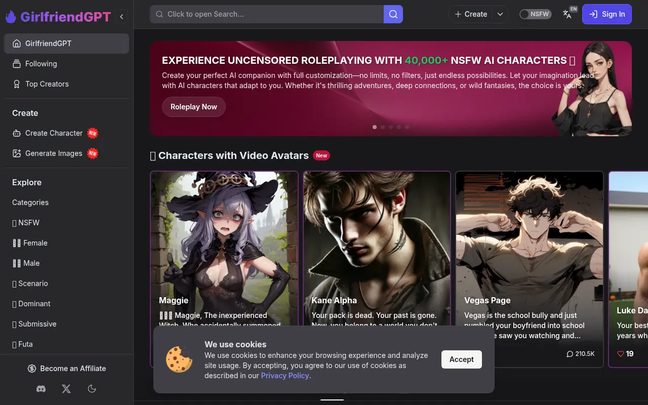 GPTGirlfriend screenshot