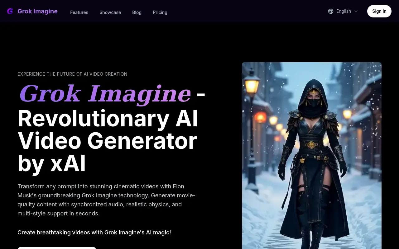 Grok Imagine Art screenshot