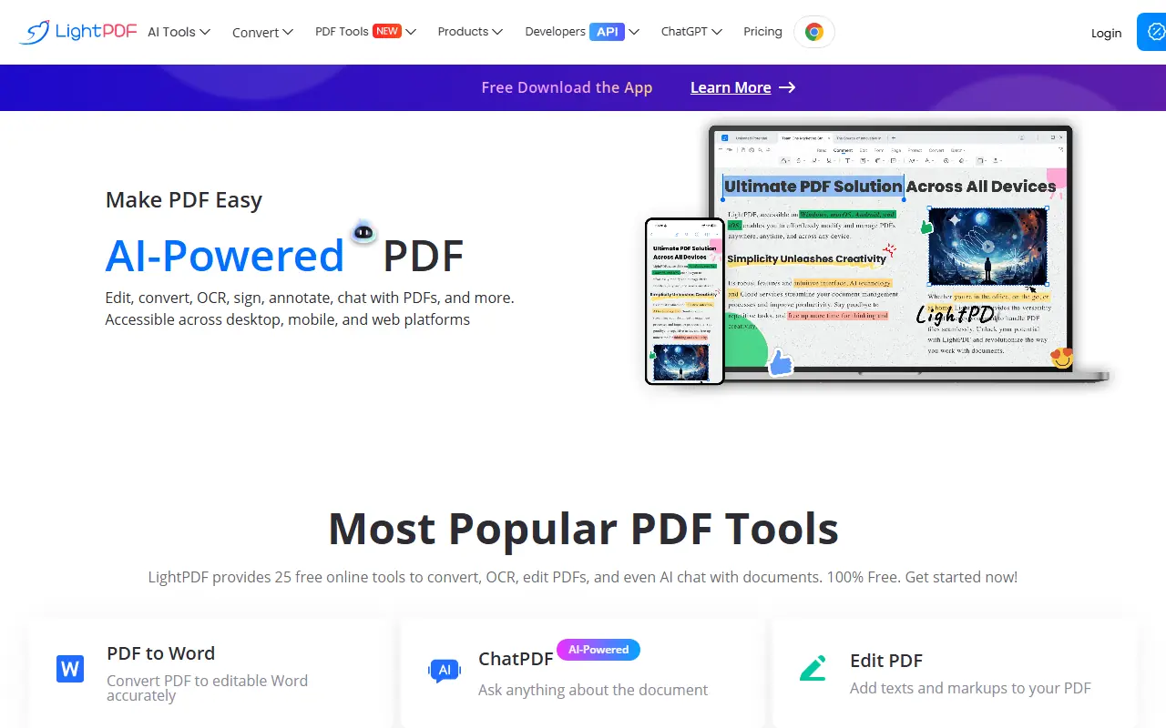 LightPDF screenshot
