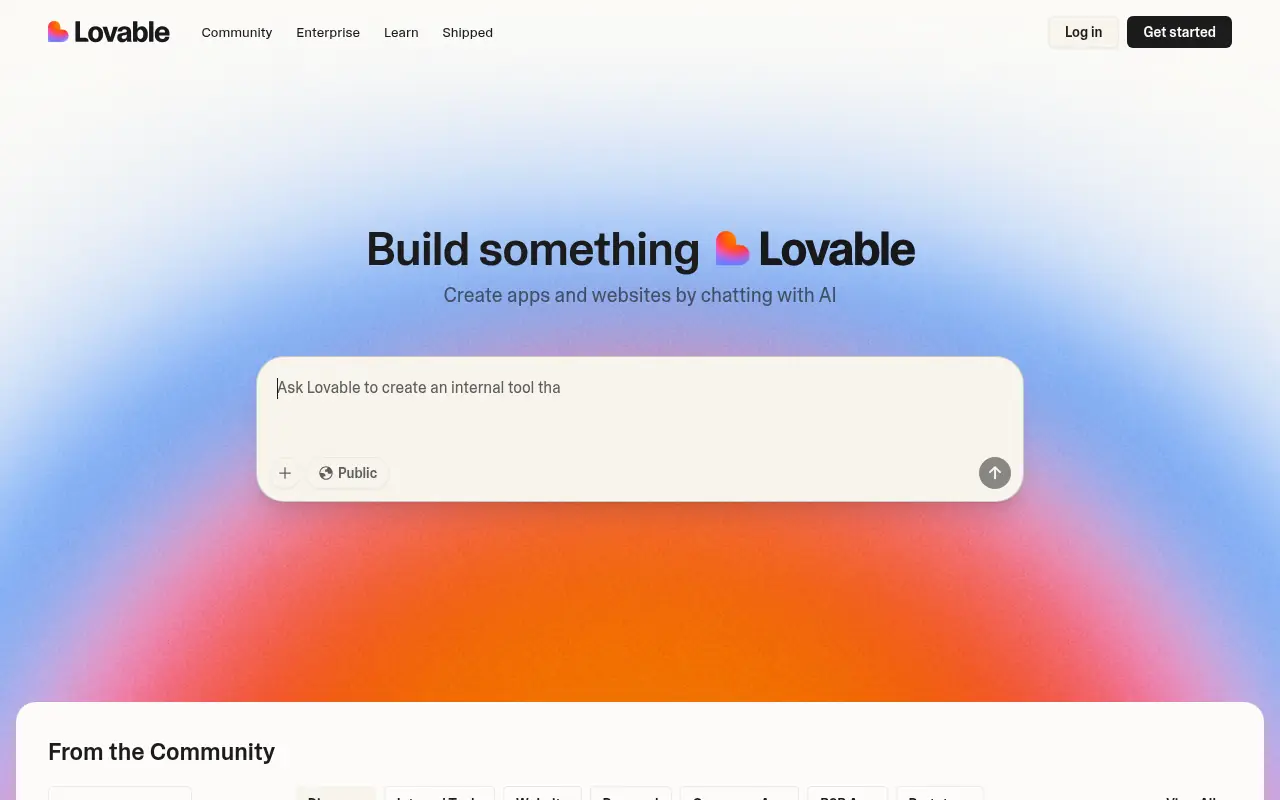 Lovable screenshot