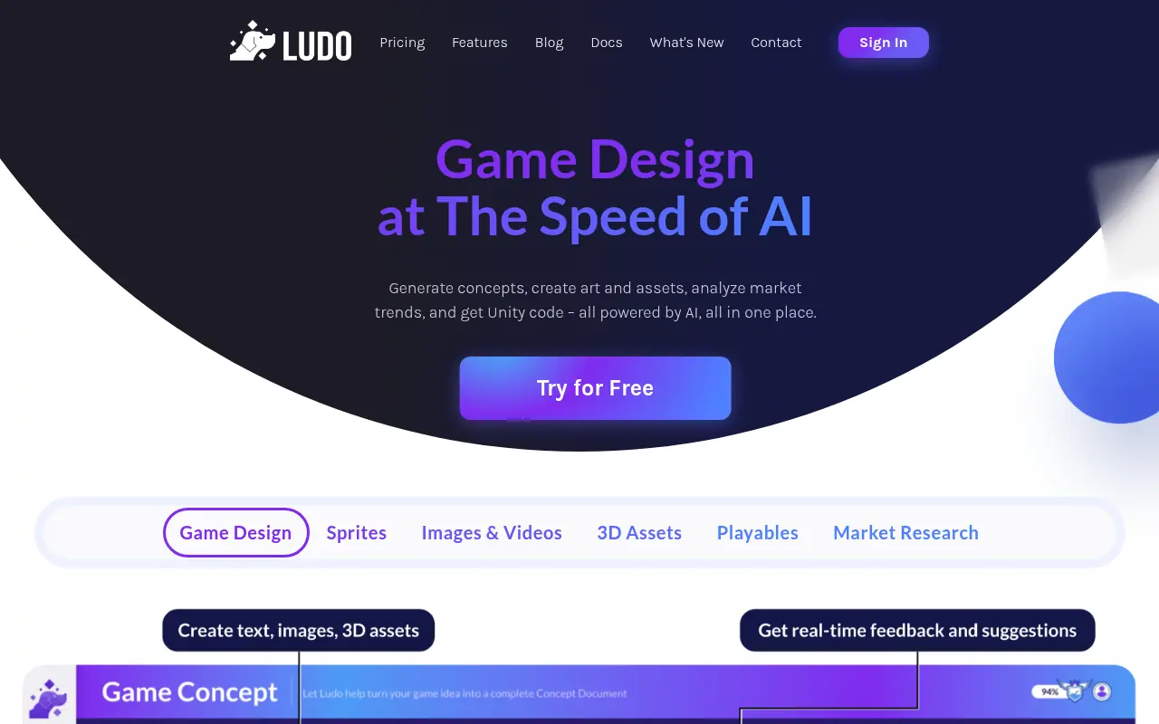 Ludo.ai screenshot