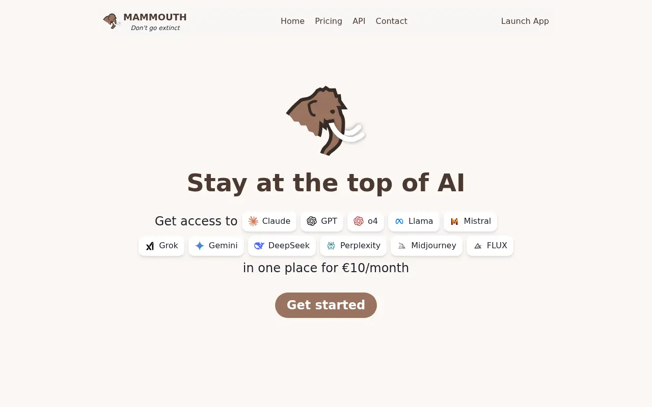 Mammouth AI screenshot