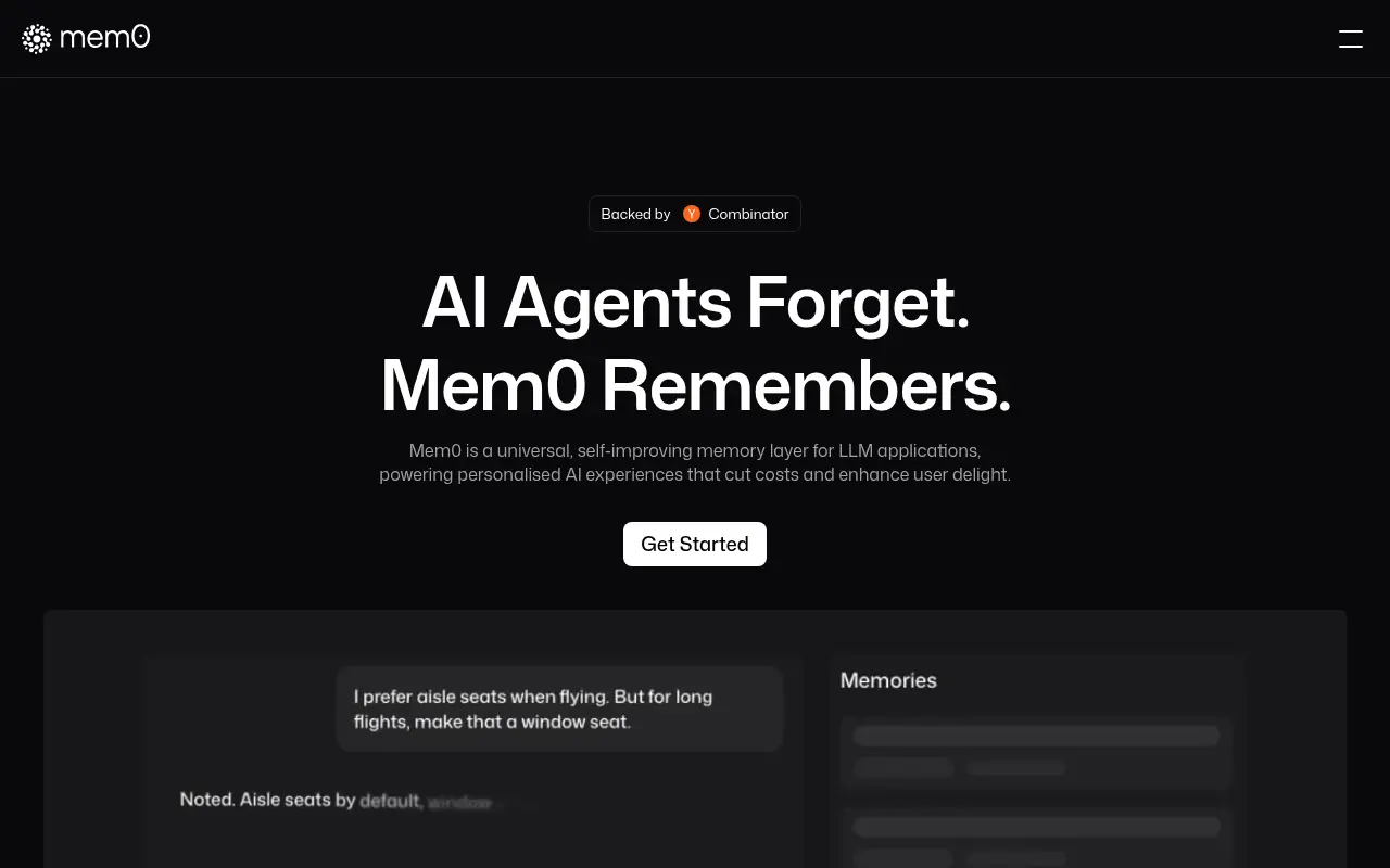 Mem0 screenshot