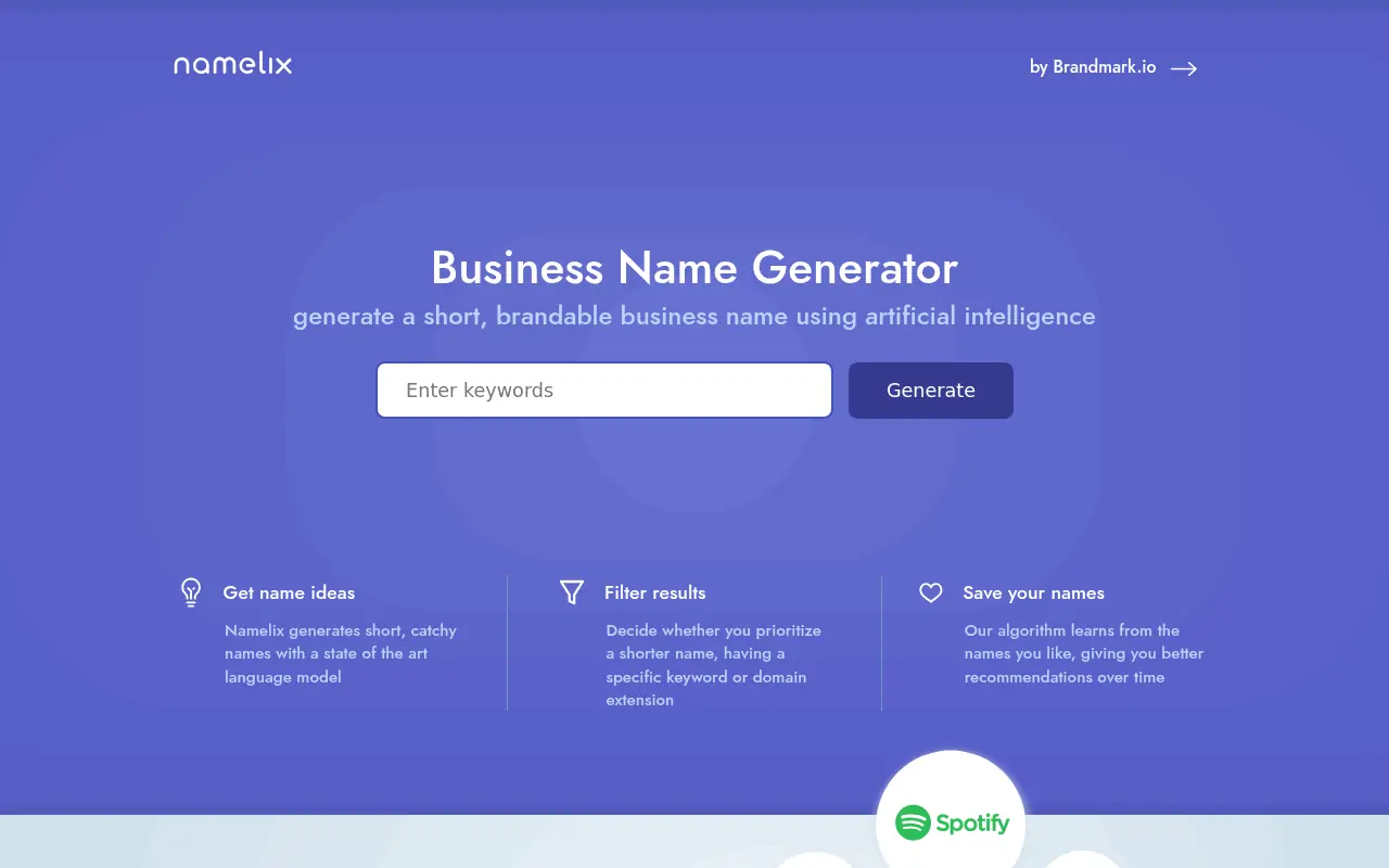 Namelix screenshot