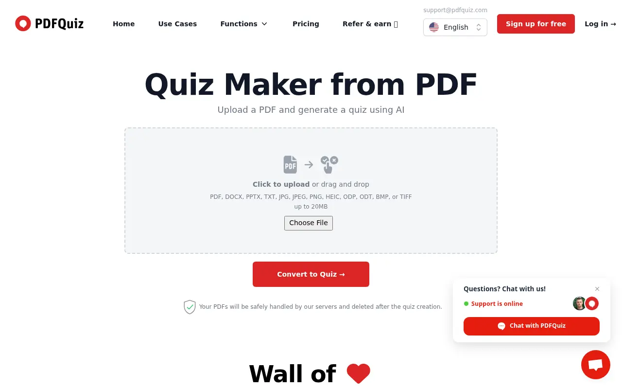 PDFQuiz screenshot