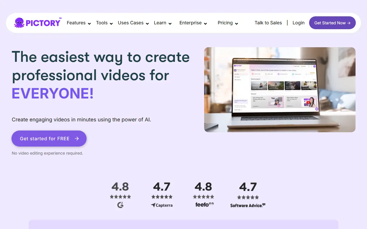 Pictory screenshot
