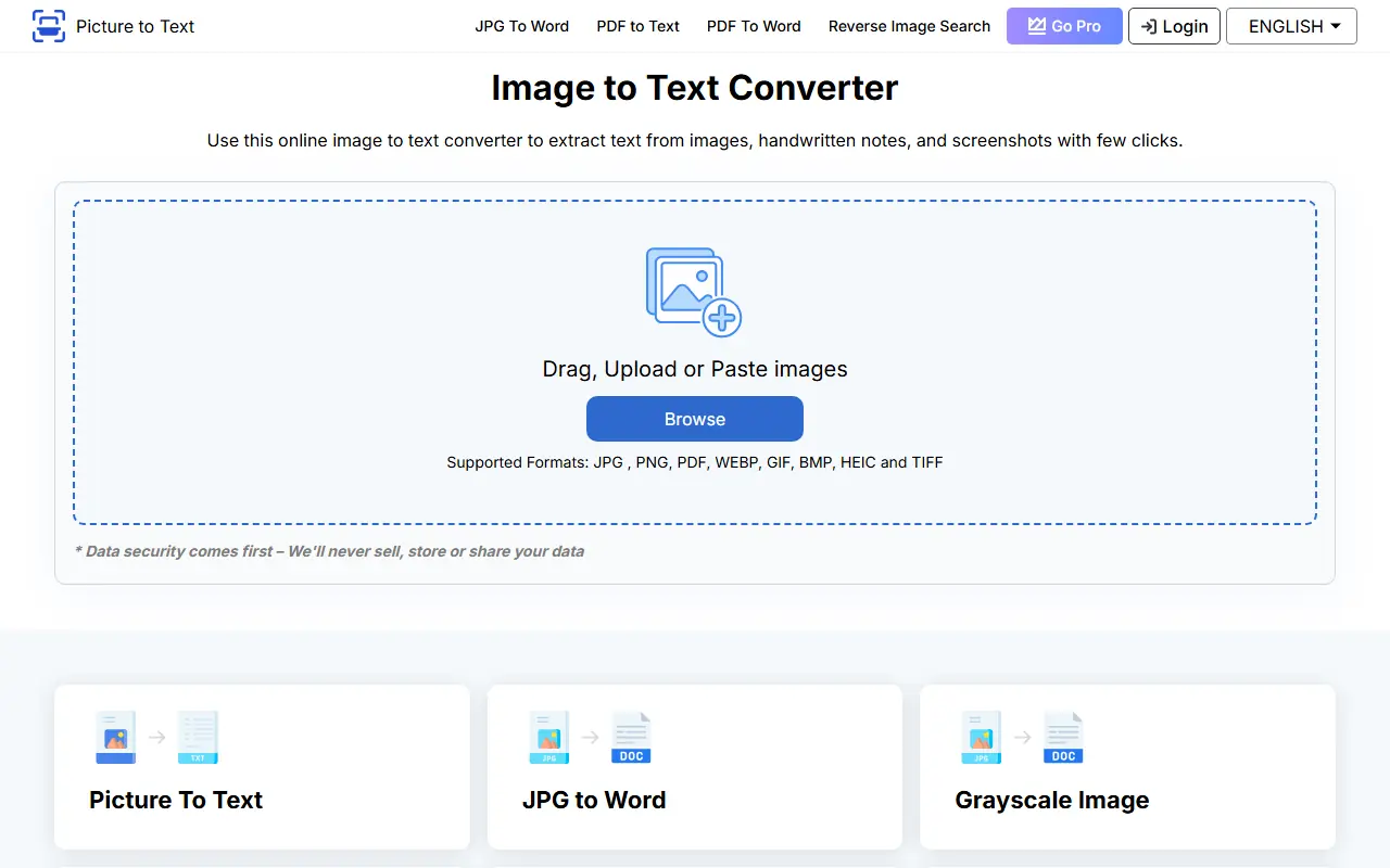 Picture to Text screenshot