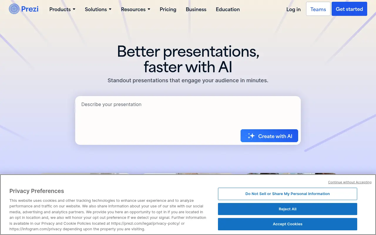 Prezi screenshot