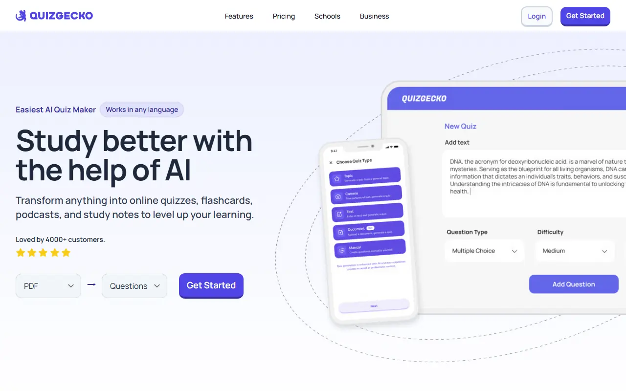 Quizgecko screenshot