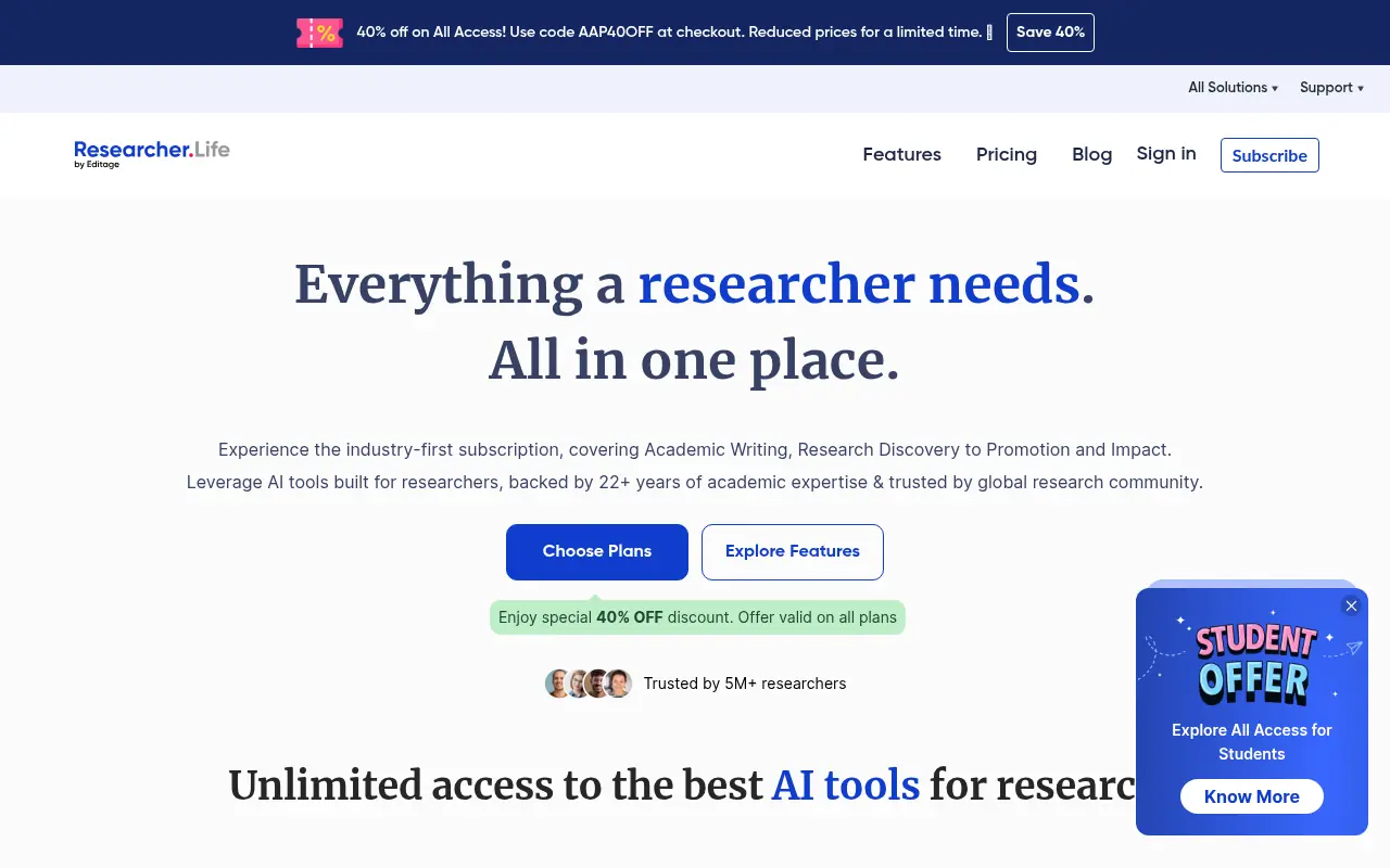 Researcher.Life screenshot