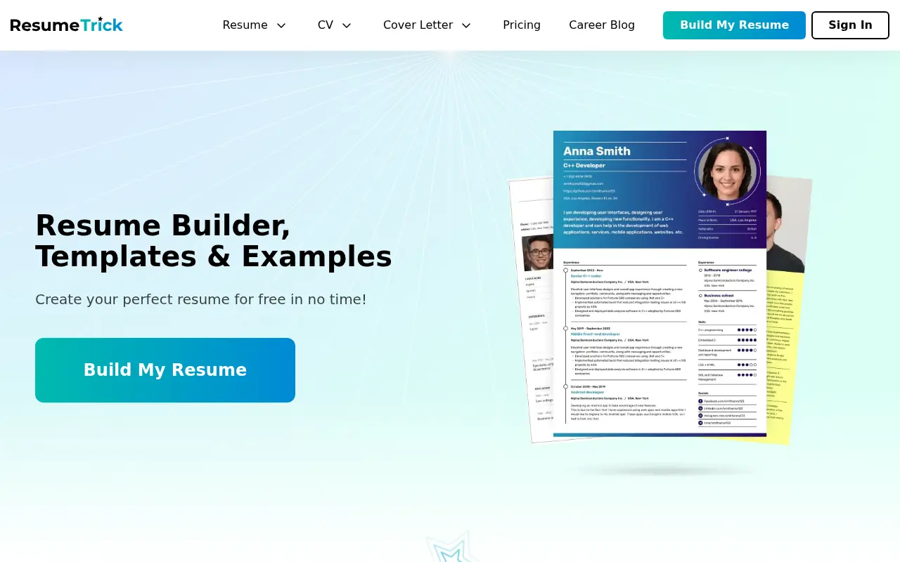 ResumeTrick screenshot