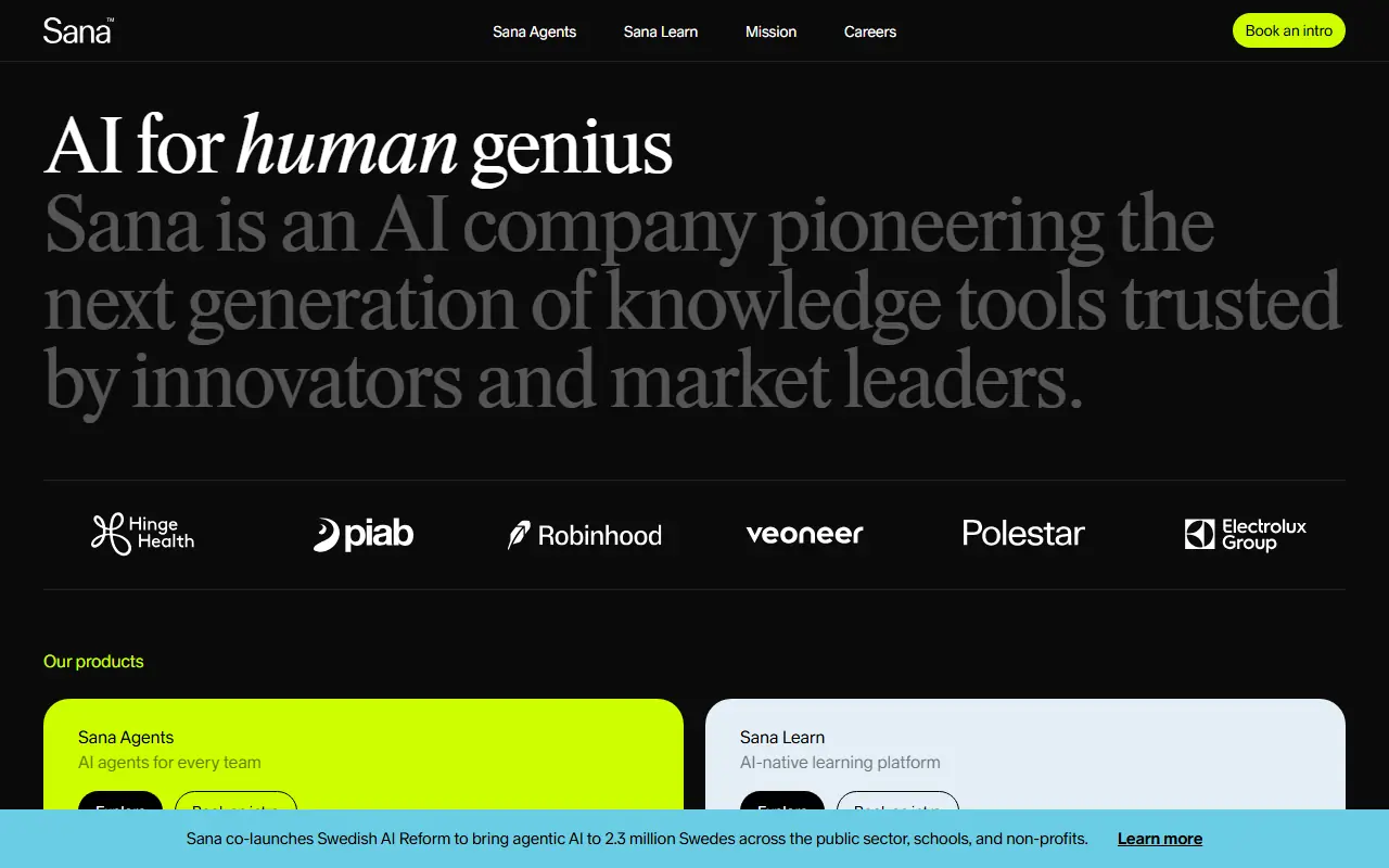 Sana Labs screenshot