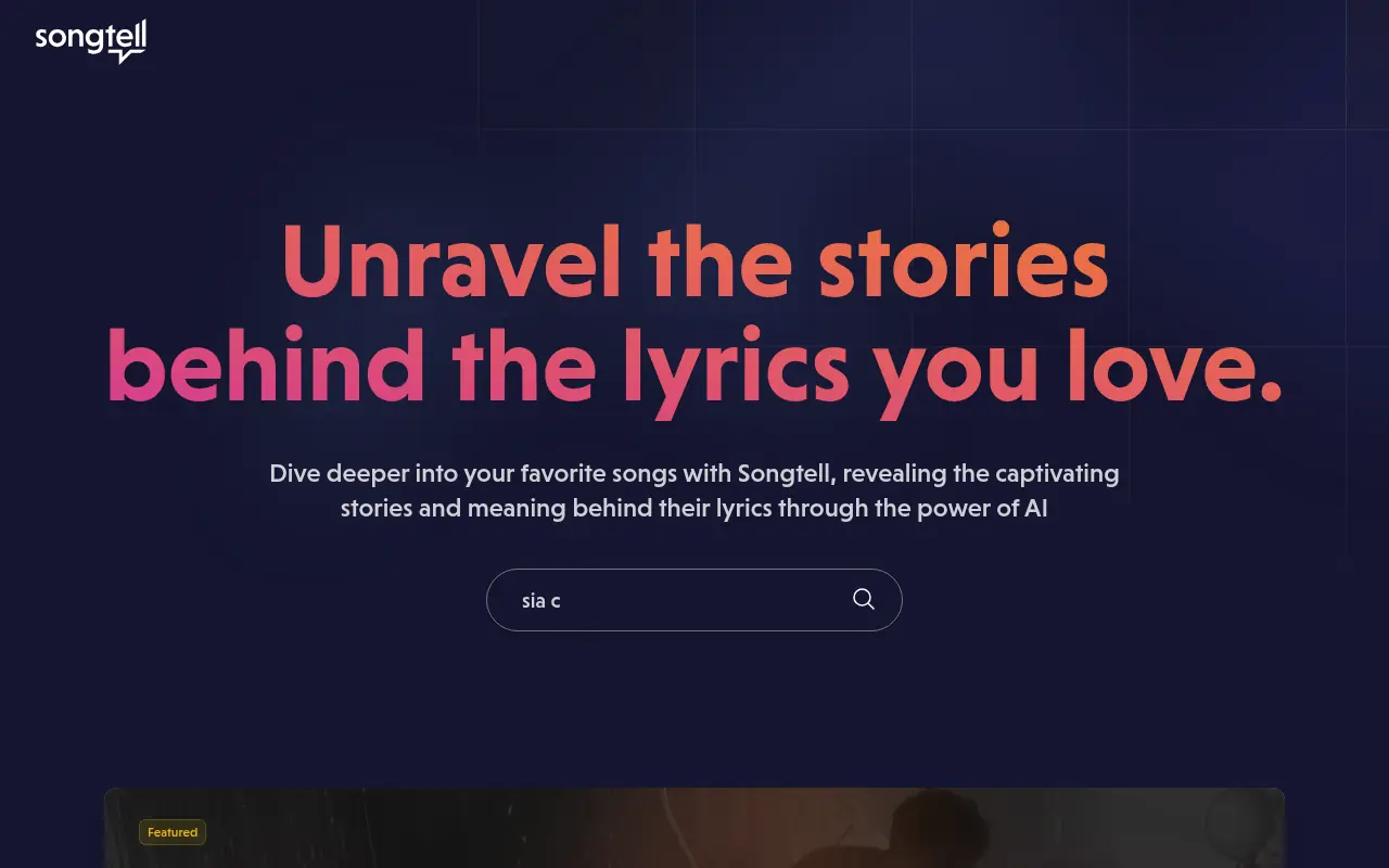 Songtell screenshot