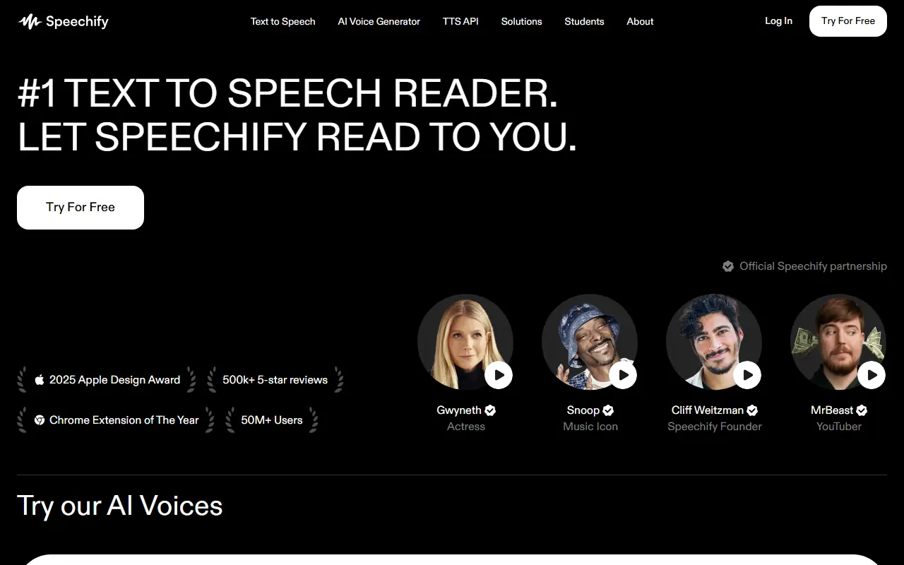 Speechify screenshot