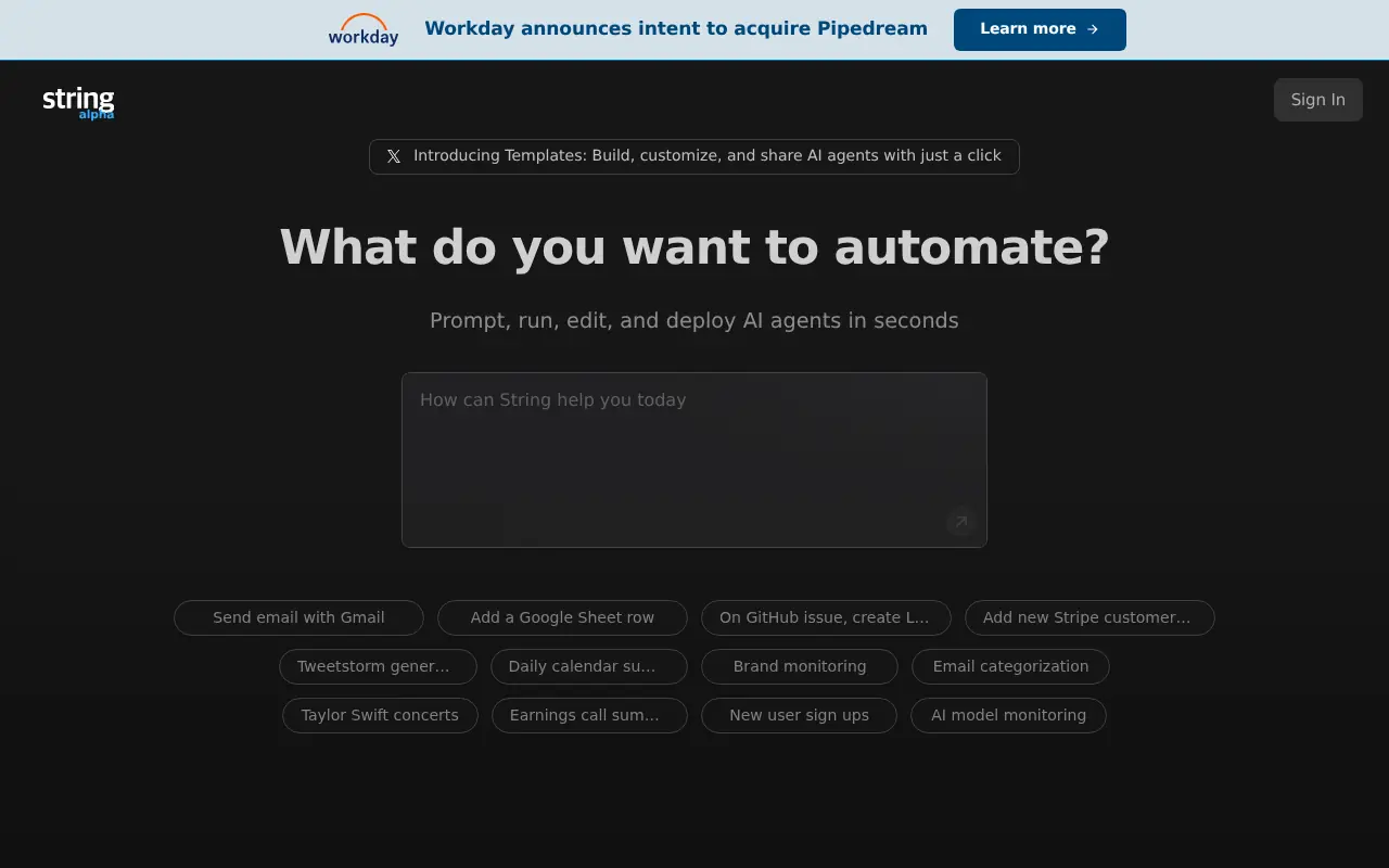 String.com screenshot