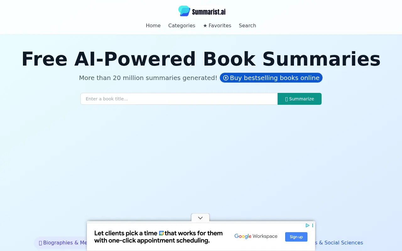 Summarist.ai screenshot