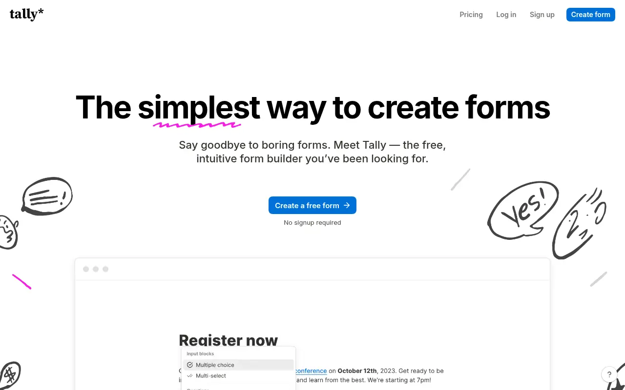 Tally screenshot
