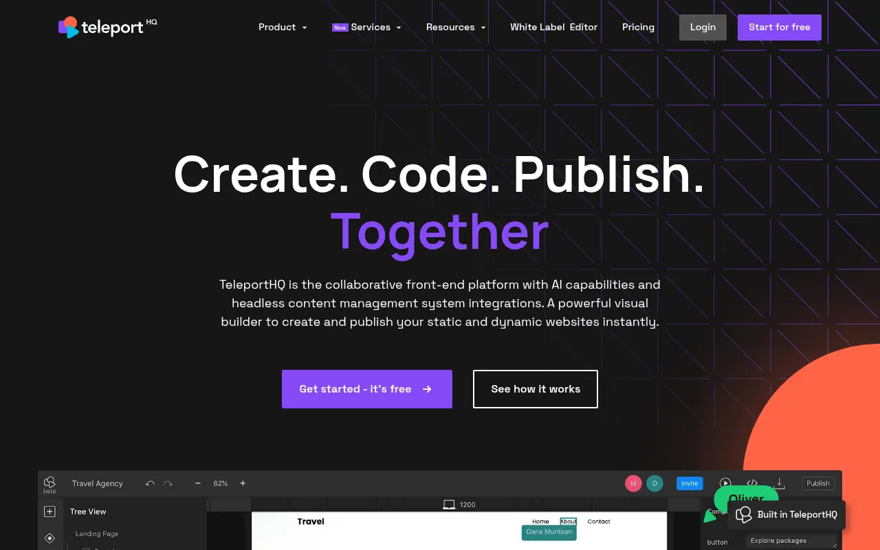 TeleportHQ screenshot