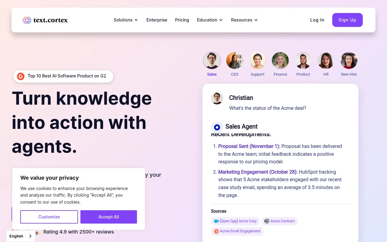 TextCortex screenshot