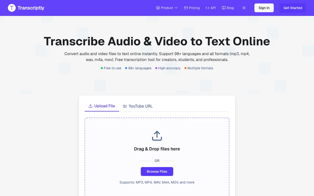 Transcriptly screenshot