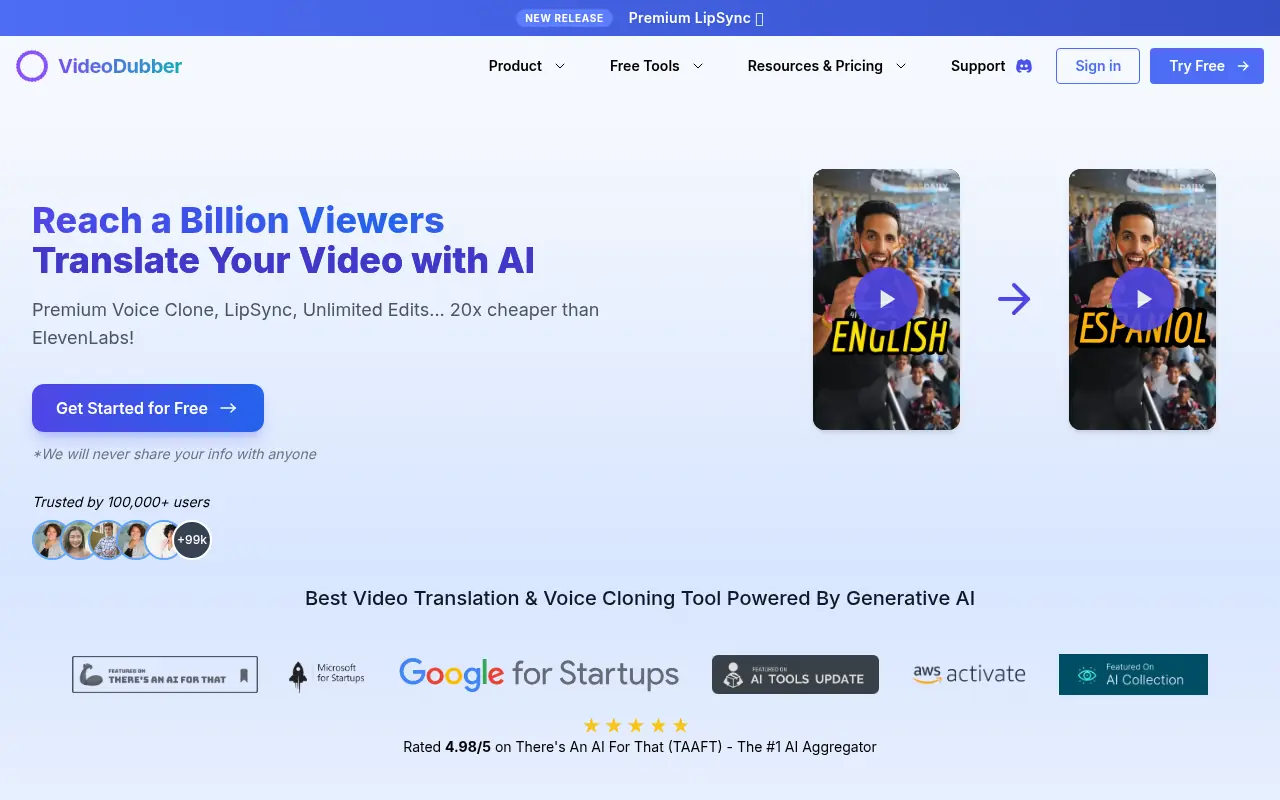 VideoDubber.ai screenshot