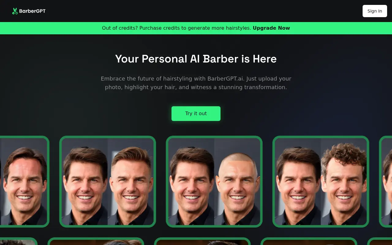 BarberGPT screenshot