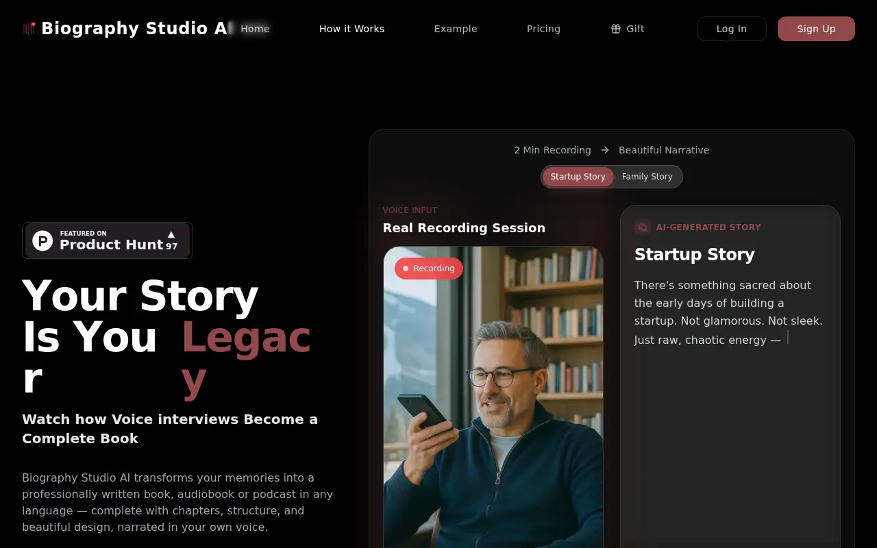 Biography Studio AI screenshot