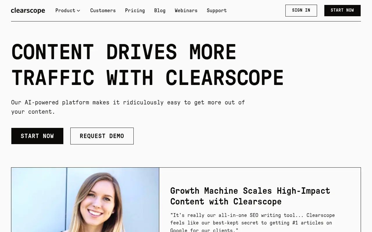 Clearscope screenshot