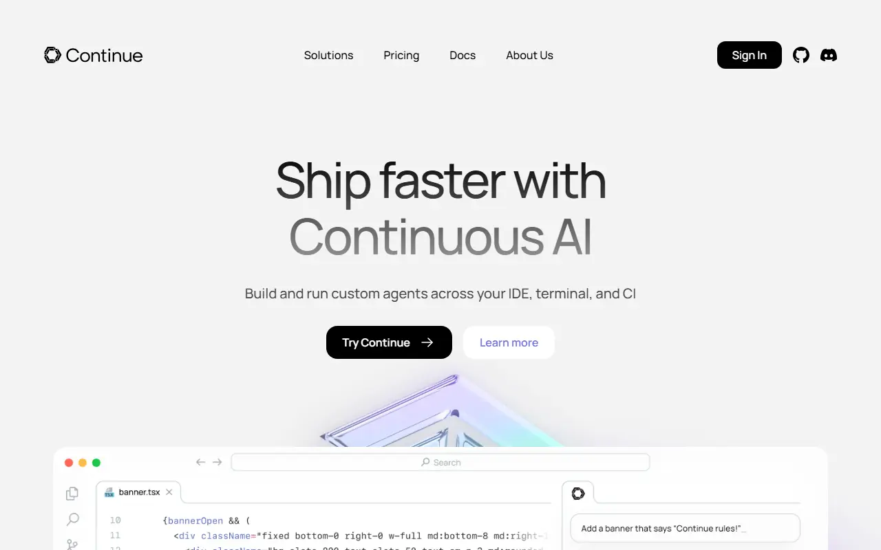 Continue screenshot