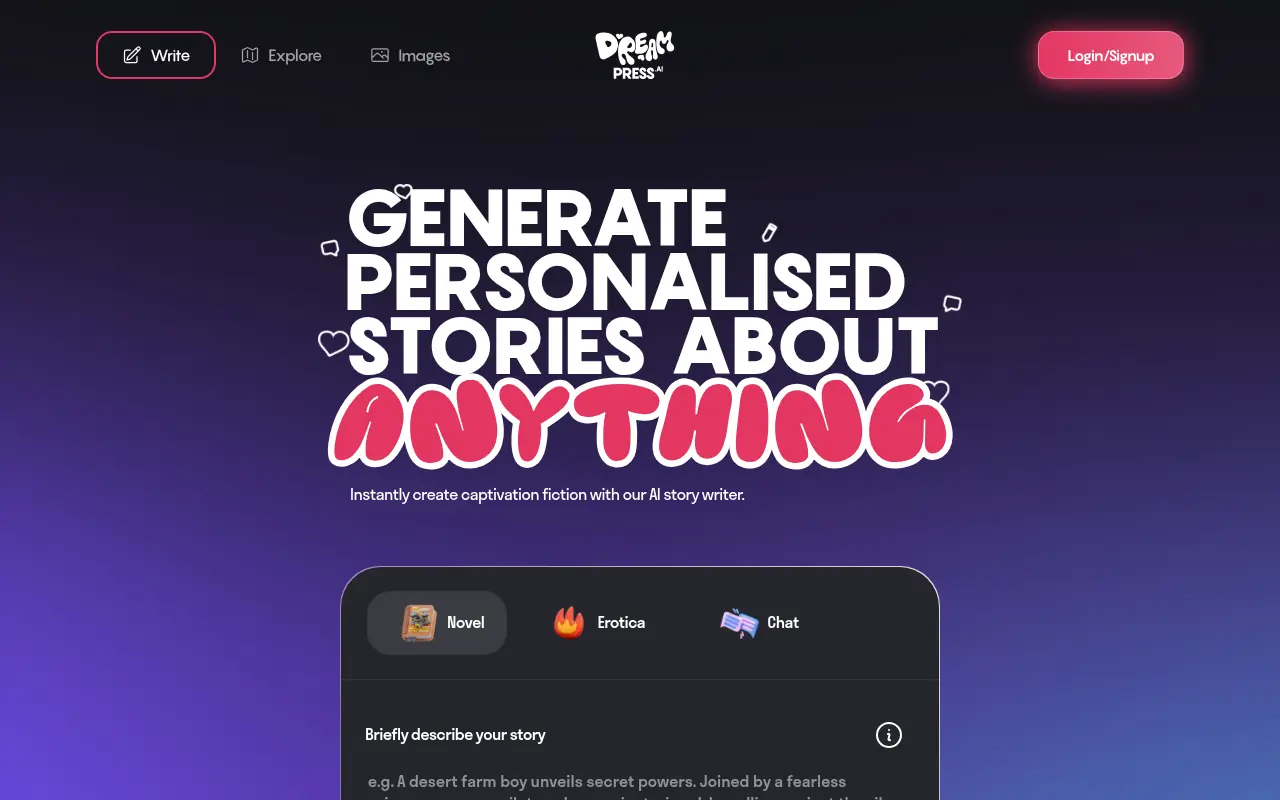 DreamPress AI screenshot