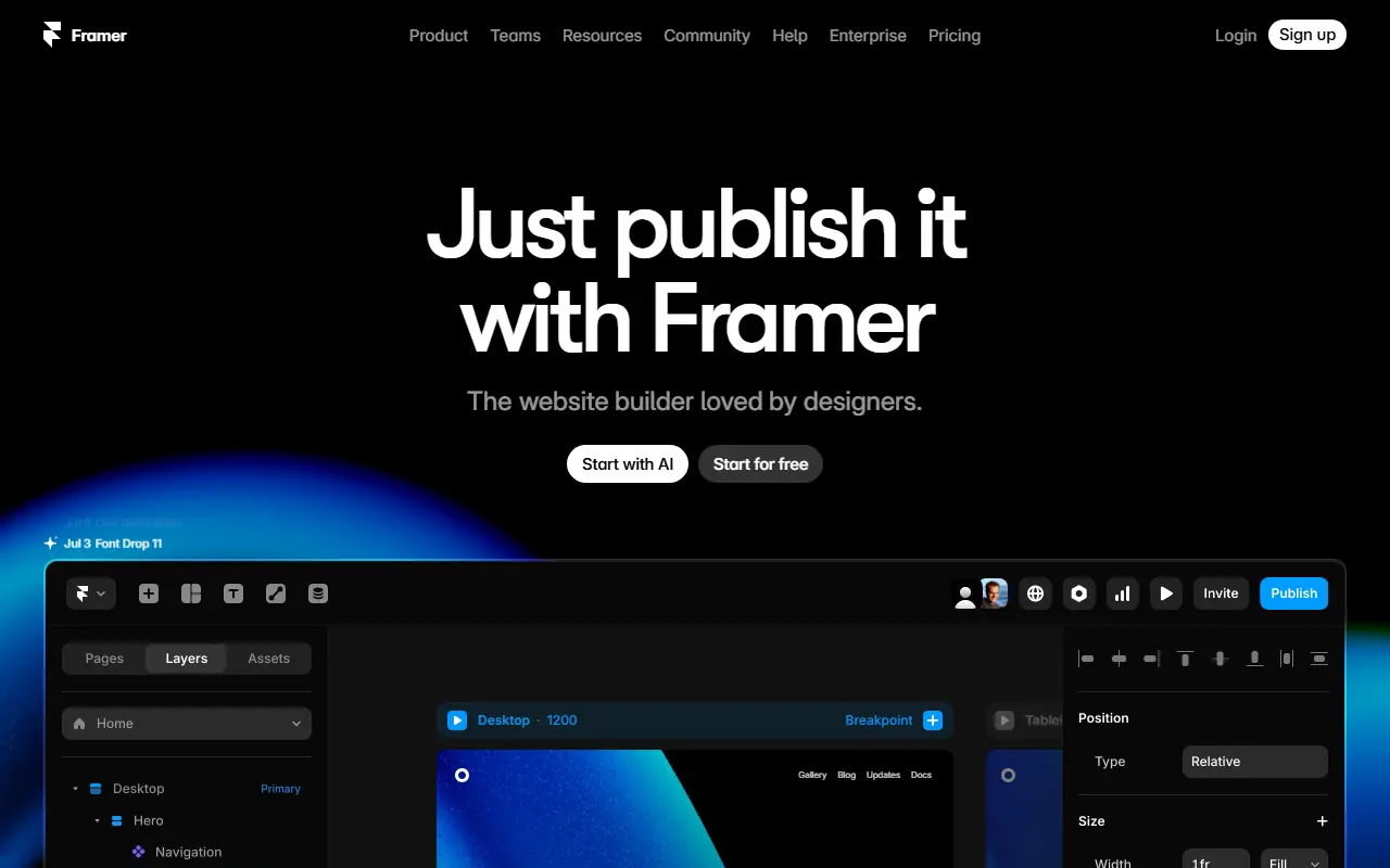 Framer screenshot