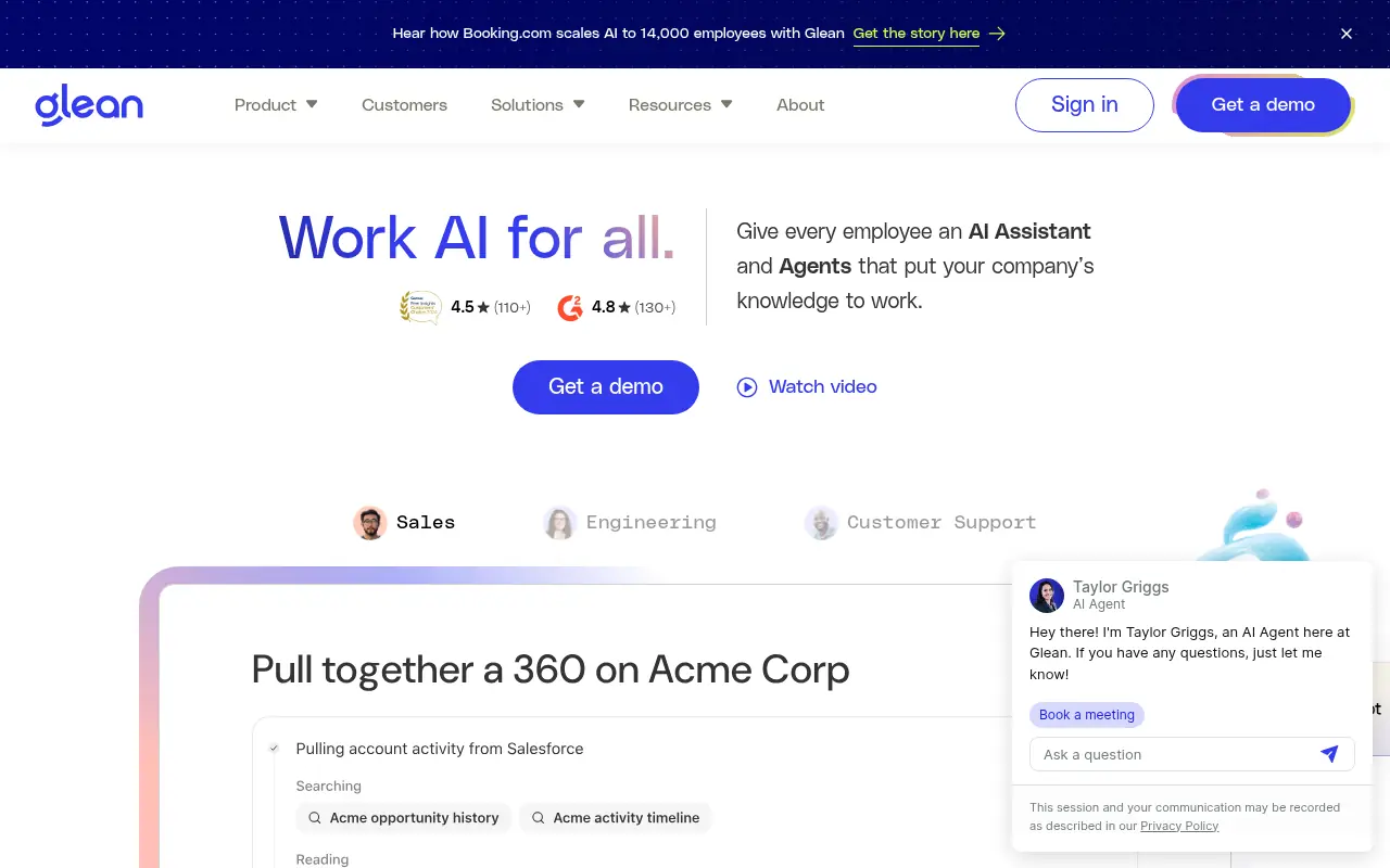 Glean screenshot