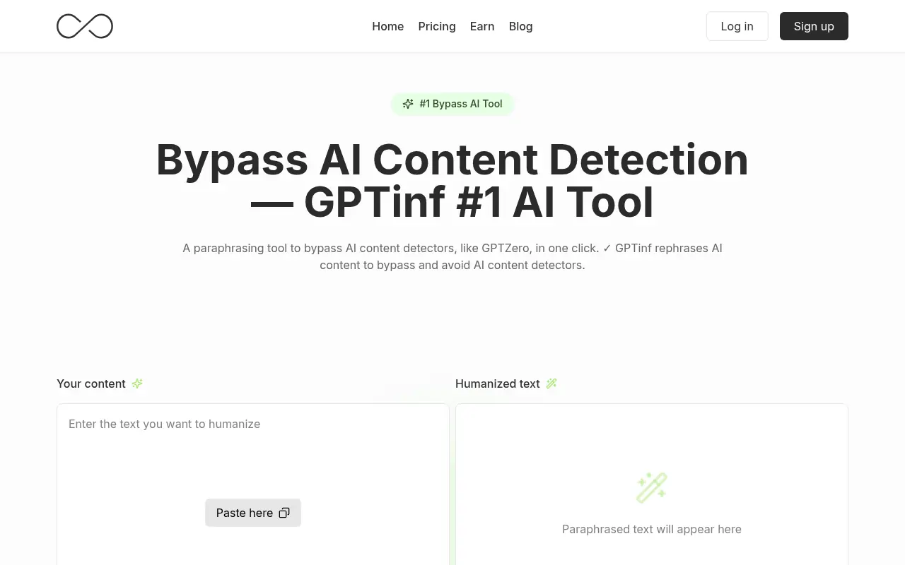 GPTinf screenshot