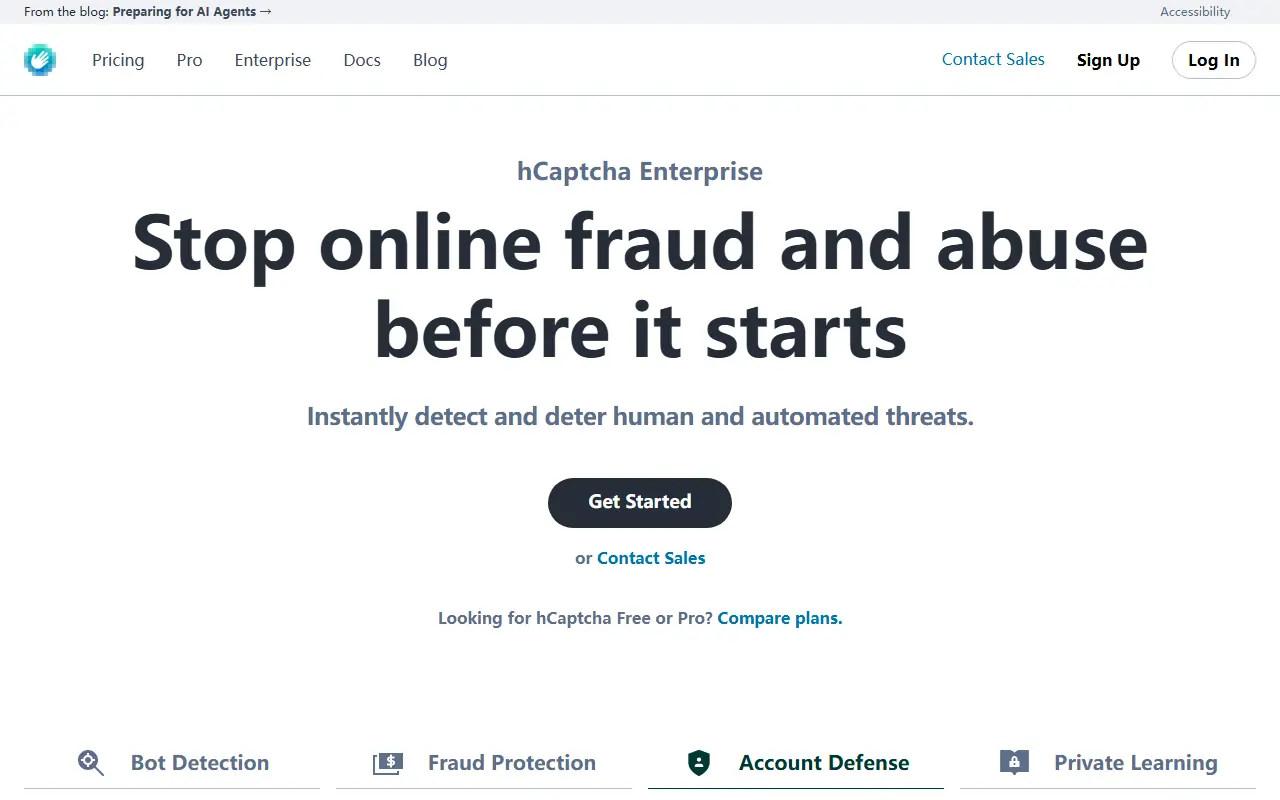 hCaptcha screenshot