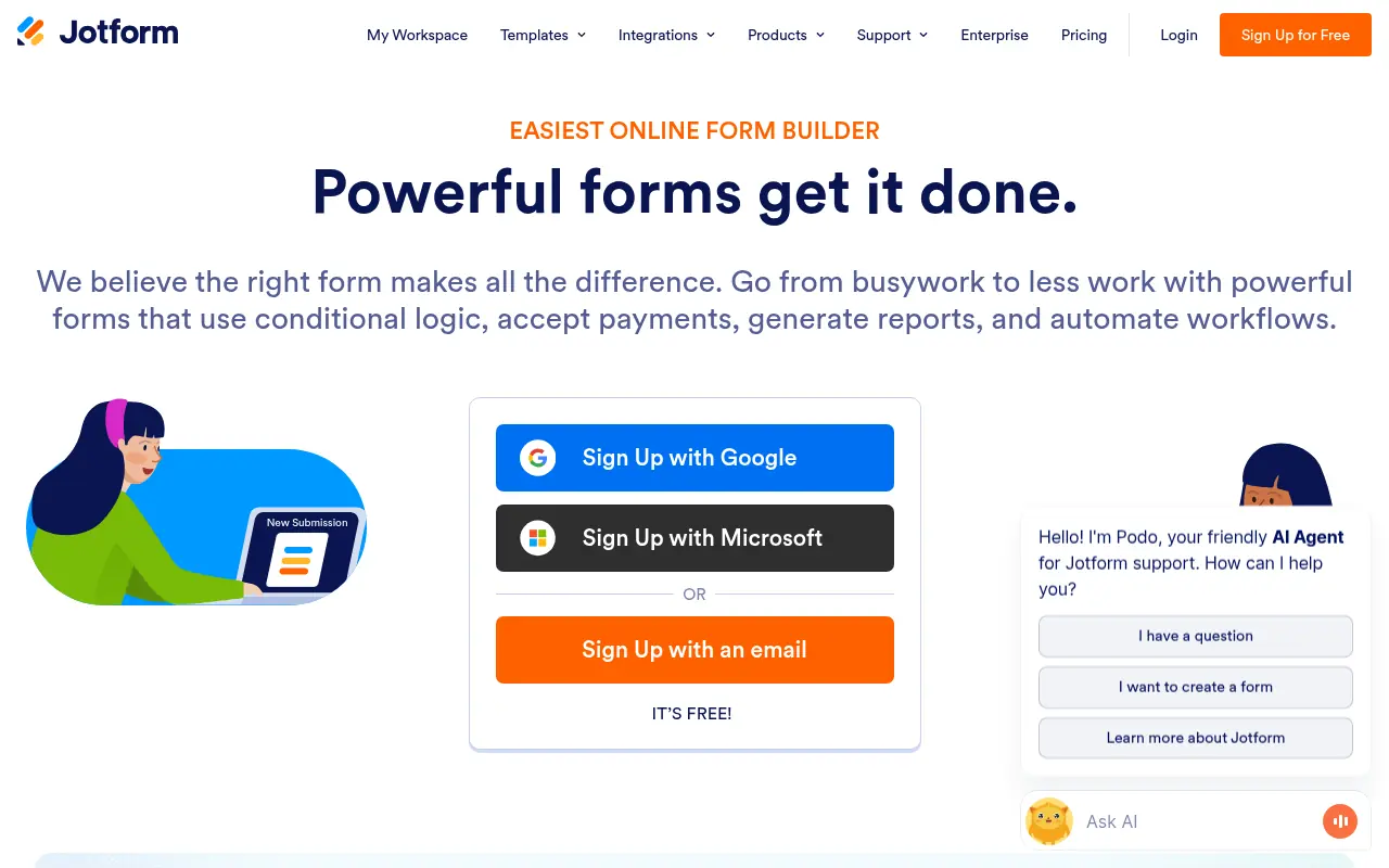 Jotform screenshot